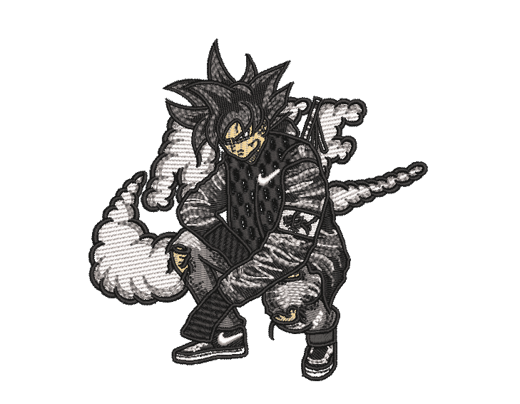 Nike Son Goku - Embroidery Design - FineryEmbroidery