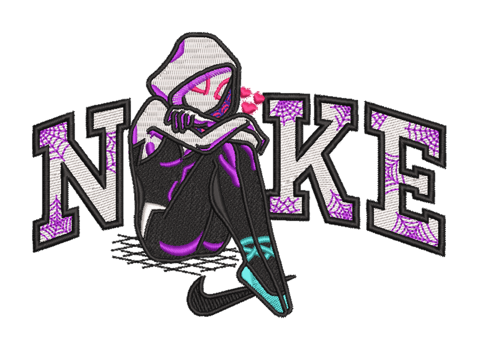 Nike Spider-Woman 2- Embroidery Design - FineryEmbroidery