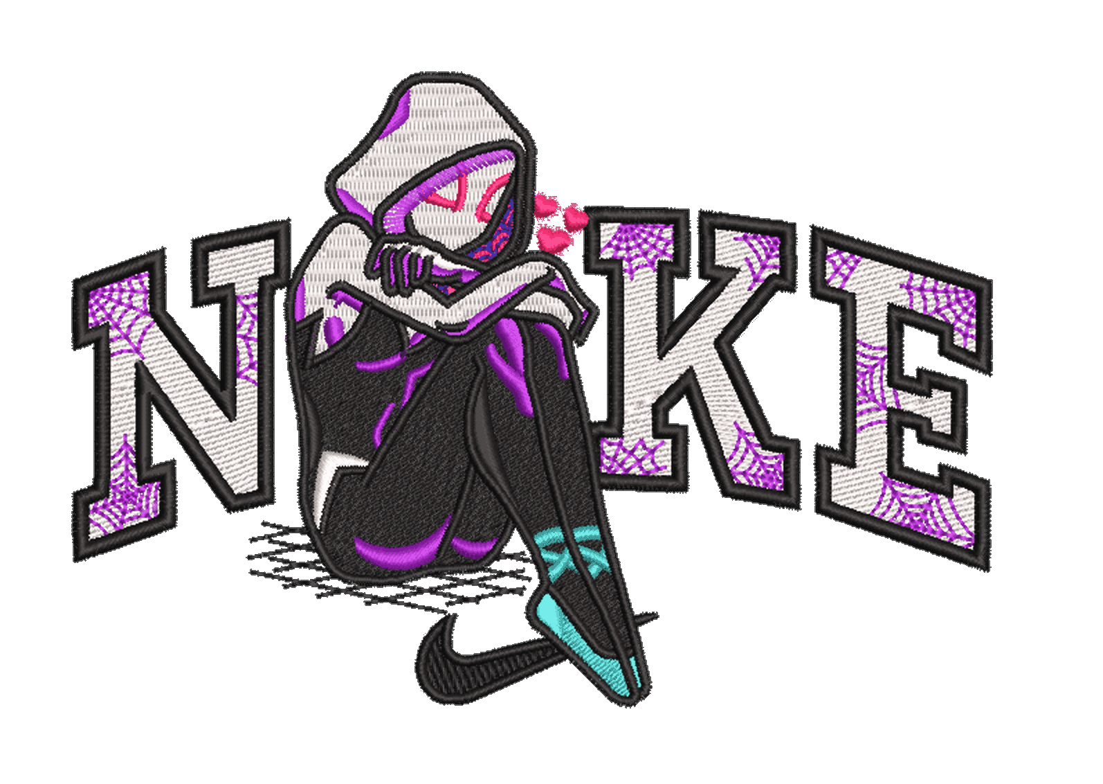 Nike Spider-Woman 2- Embroidery Design - FineryEmbroidery