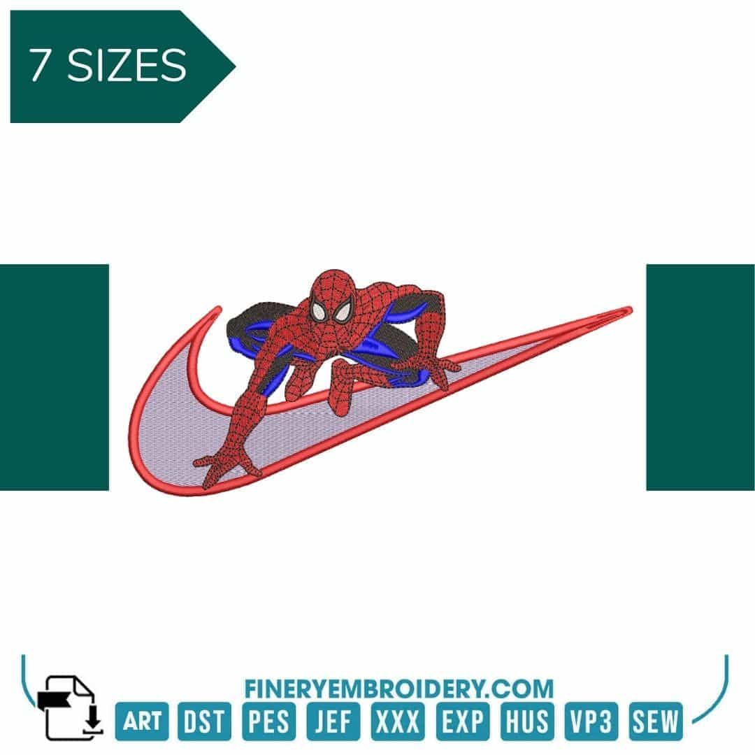 Nike Spiderman 22 - Embroidery Design - FineryEmbroidery