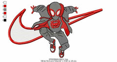 Nike Spiderman 2 Embroidery Design - FineryEmbroidery