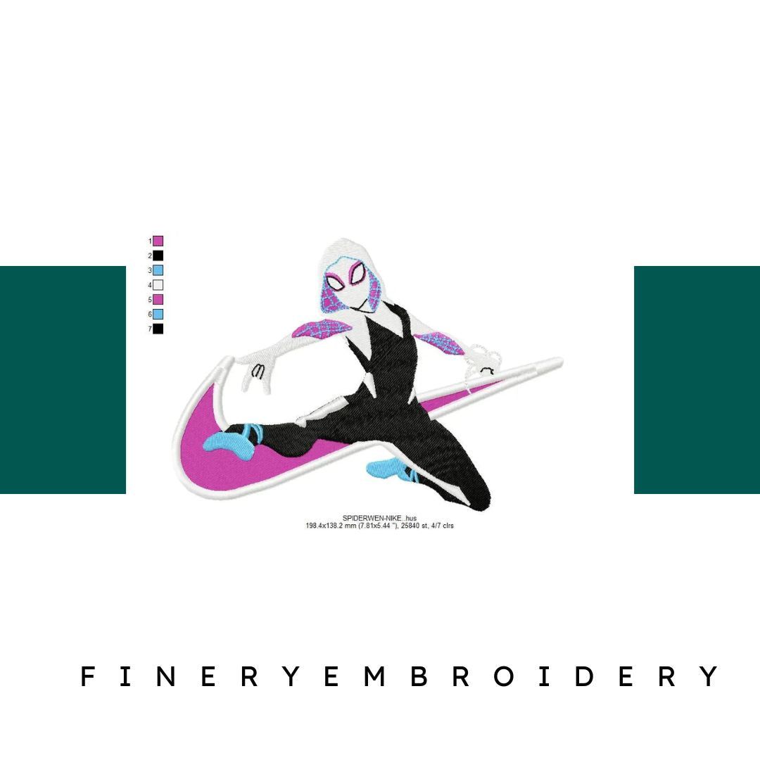 Nike Spiderwen Embroidery Design - FineryEmbroidery