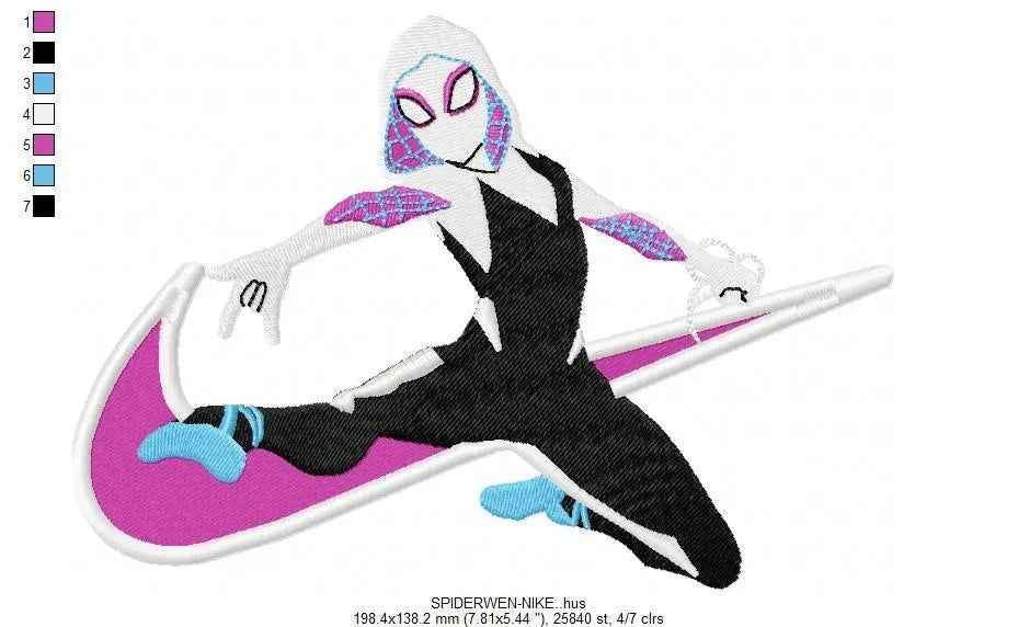 Nike Spiderwen Embroidery Design