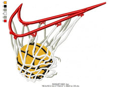 Nike Swoosh Basket Embroidery Design - FineryEmbroidery