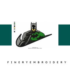 Nike Swoosh Batman 2 Embroidery Design - FineryEmbroidery