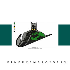 Nike Swoosh Batman Embroidery Design - FineryEmbroidery