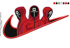 Nike Swoosh Calamar Embroidery Design - FineryEmbroidery