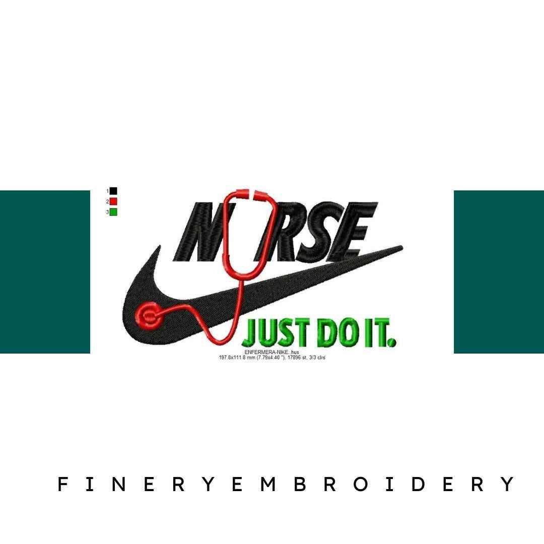 Nike Swoosh Enfermera Embroidery Design