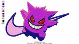 Nike Swoosh Gengar Embroidery Design - FineryEmbroidery