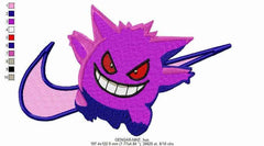 Nike Swoosh Gengar Embroidery Design