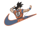 Nike Swoosh Goku Body Embroidery Design - FineryEmbroidery