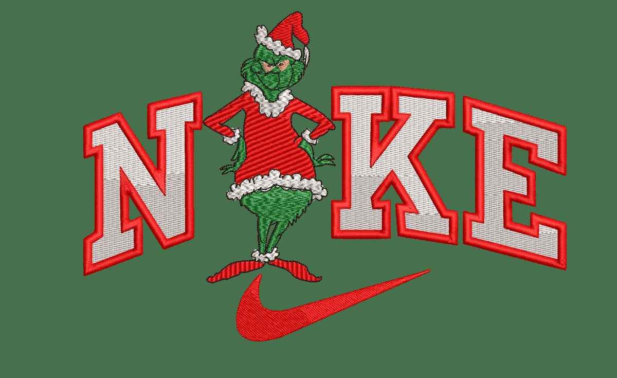 Nike Swoosh Grinch Embroidery Design