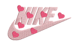 Nike Swoosh Heart Embroidery Design - FineryEmbroidery