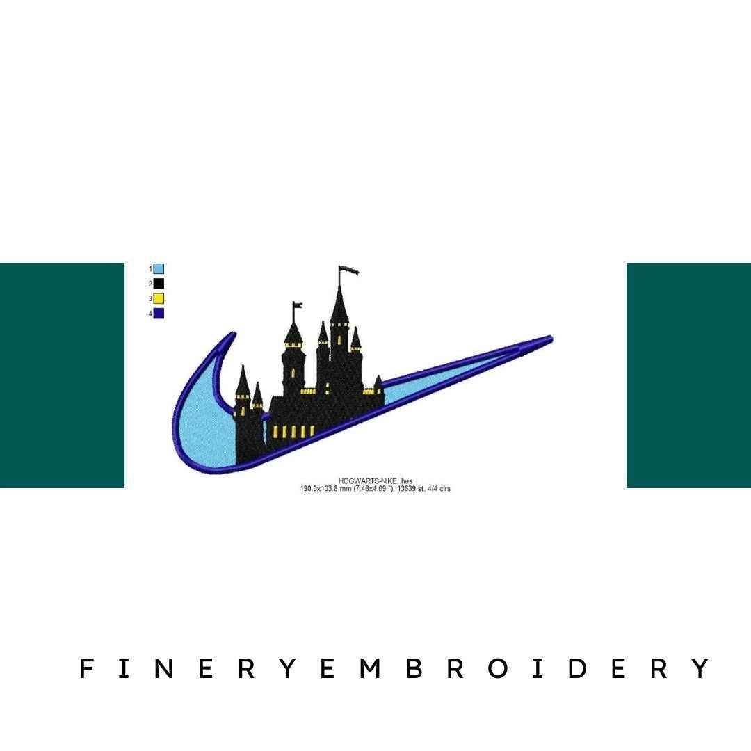 Nike Swoosh Hogwarts Embroidery Design