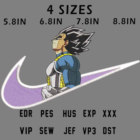 Nike Swooth Vegeta in rain Embroidery Design