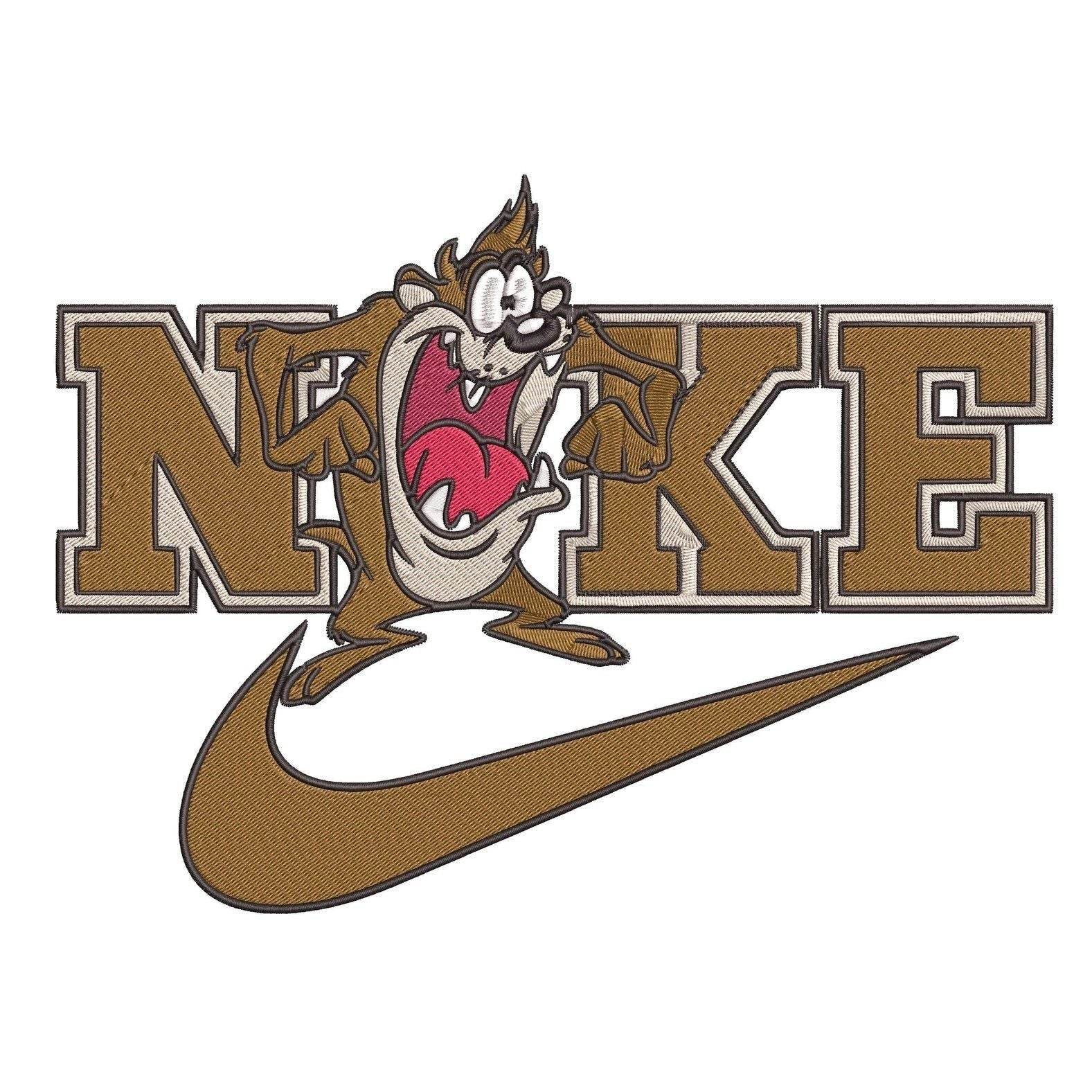 Nike Taz - Looney Tunes - Embroidery Design - FineryEmbroidery