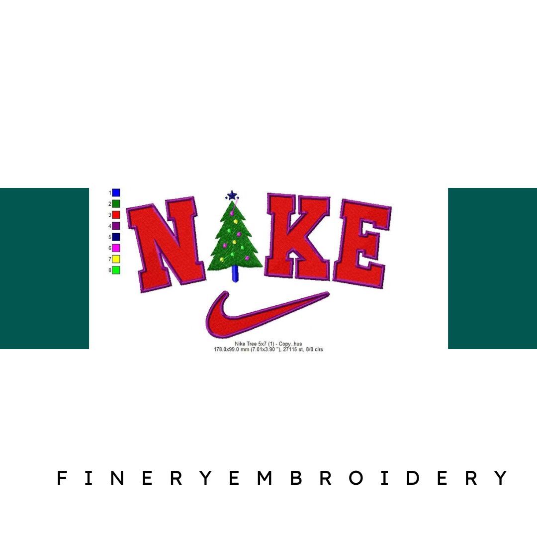 Nike Tree Embroidery Design - FineryEmbroidery