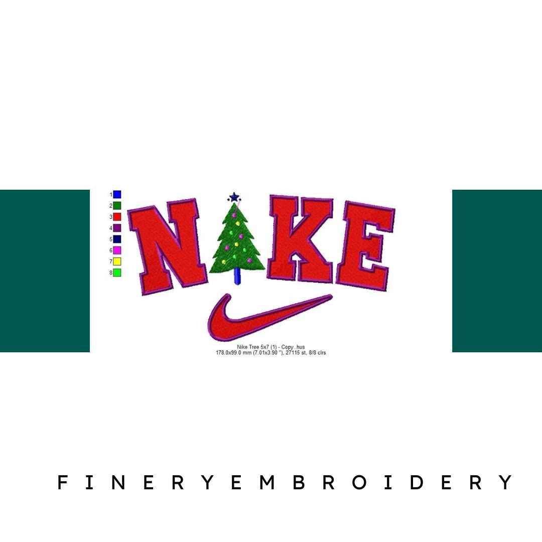 Nike Tree Embroidery Design