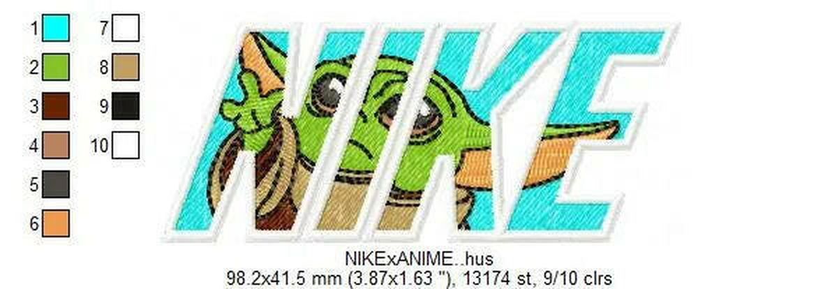 Nike X Animé Embroidery Design - FineryEmbroidery