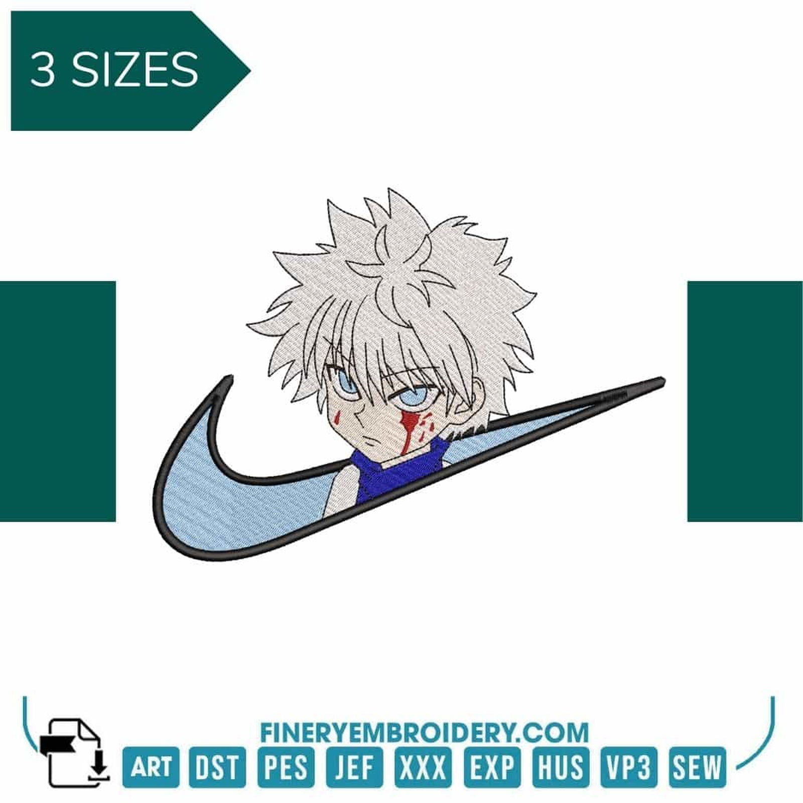 Nike X Killua 2 - Embroidery Design - FineryEmbroidery