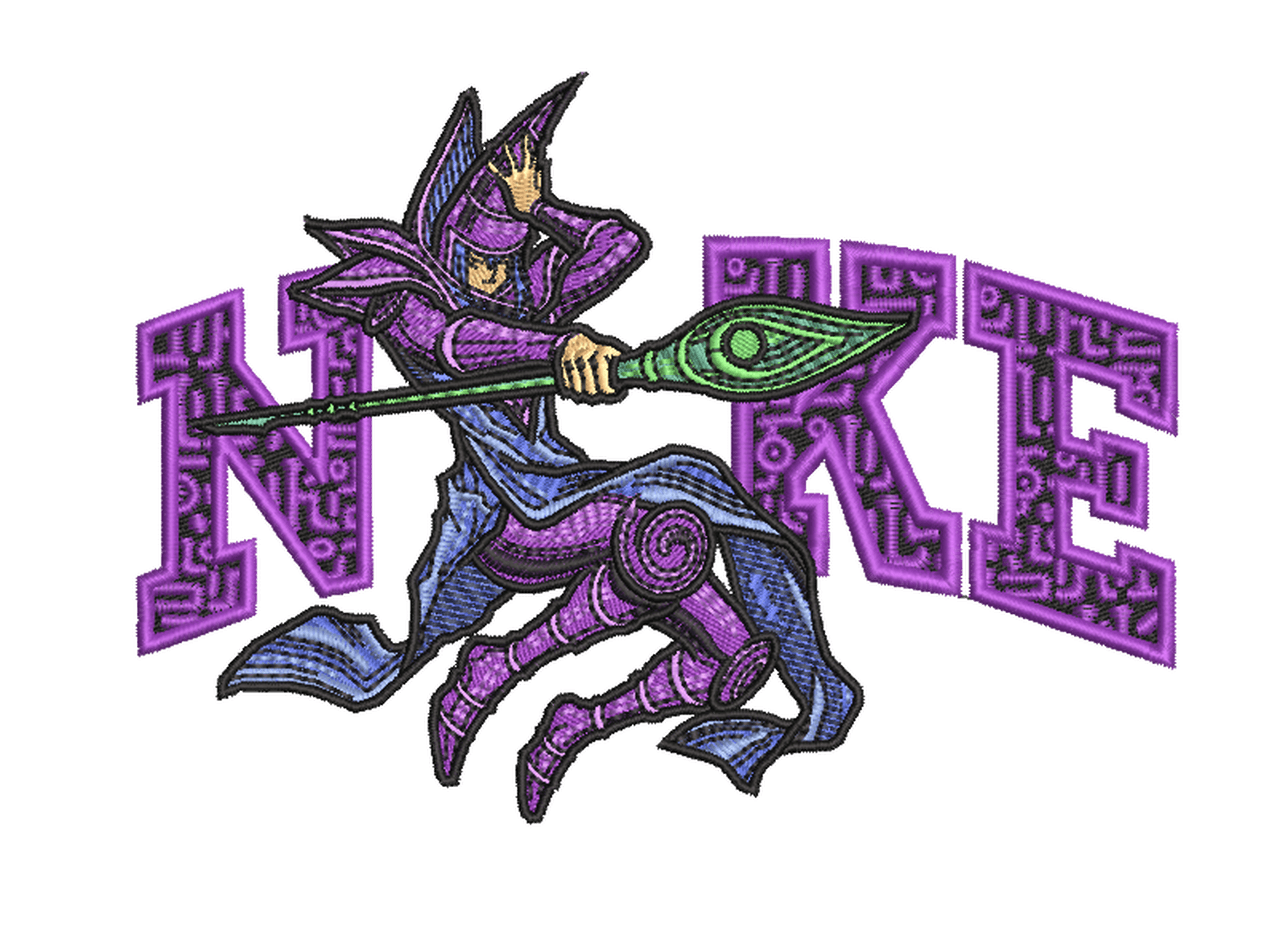 Nike Yu Gi Oh Dark Magician- Embroidery Design - FineryEmbroidery