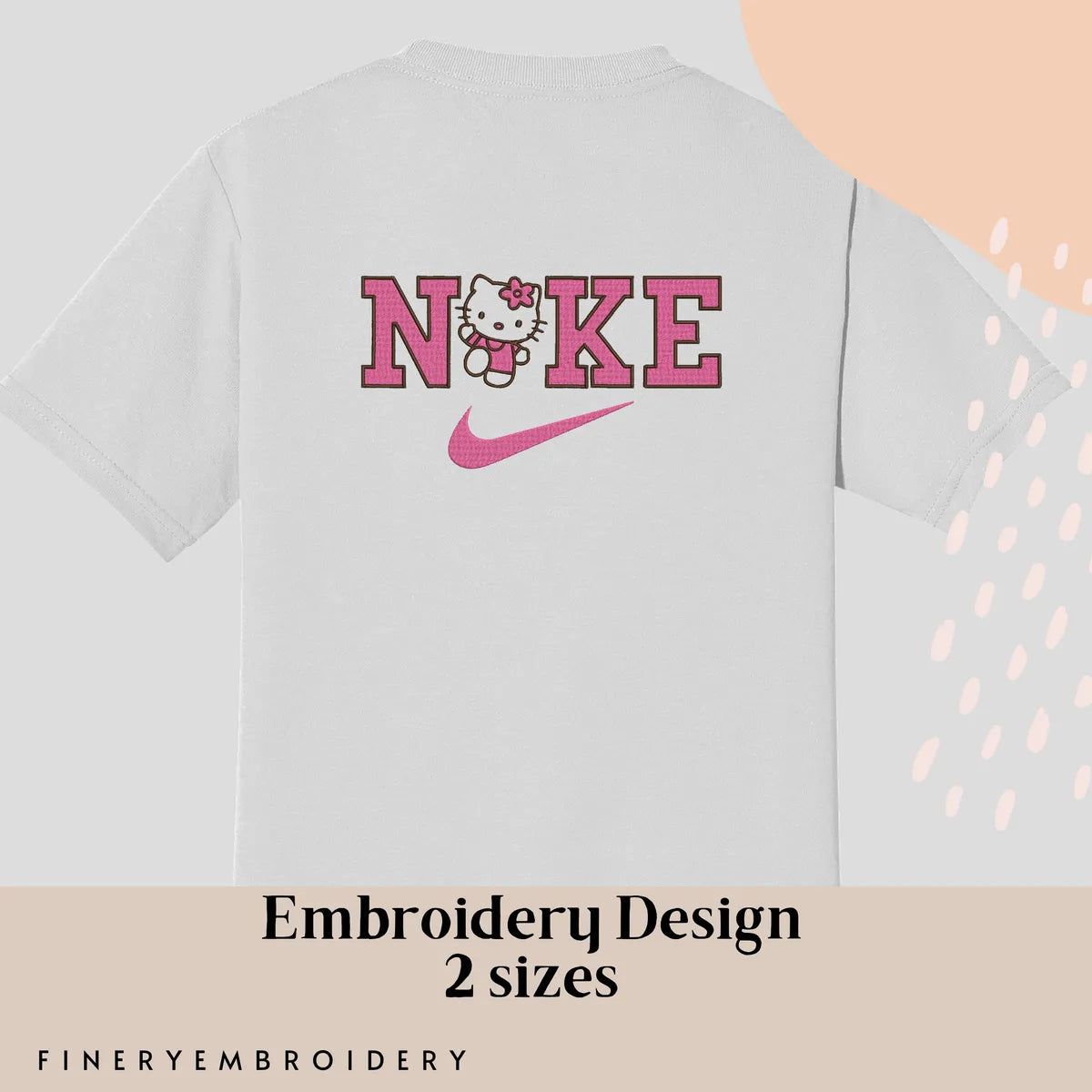 Nike and Hello Kitty - Embroidery Design - FineryEmbroidery