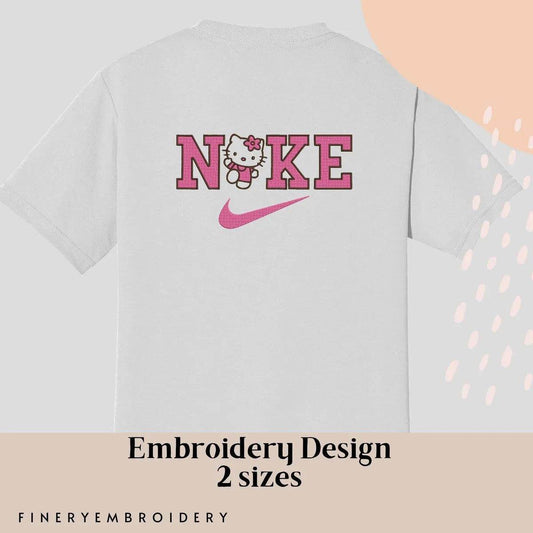 Nike and Hello Kitty - Embroidery Design - FineryEmbroidery