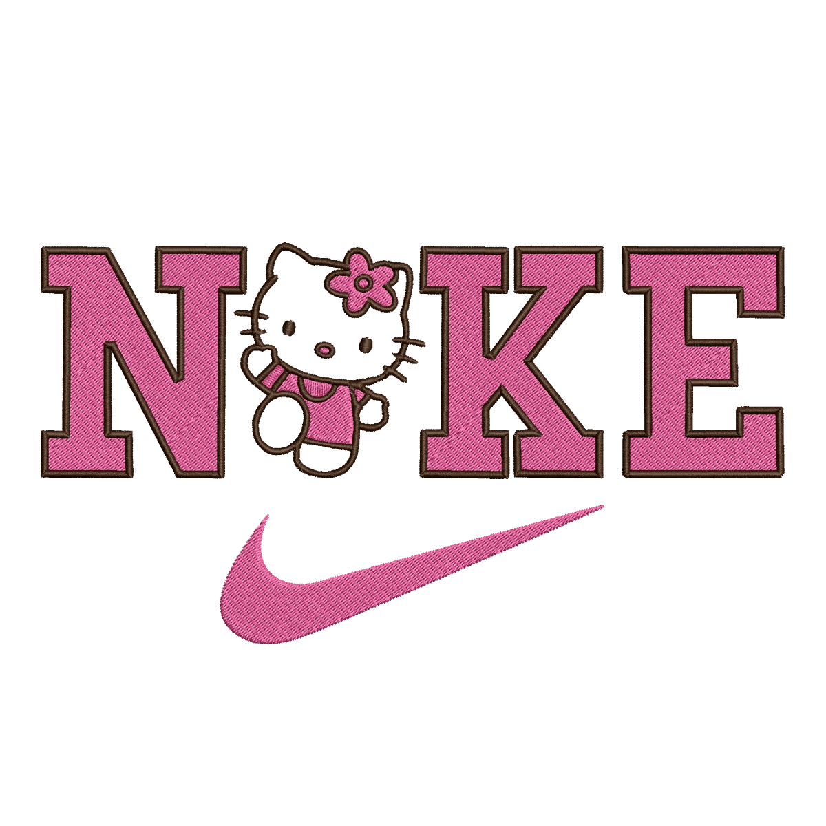 Nike and Hello Kitty - Embroidery Design - FineryEmbroidery