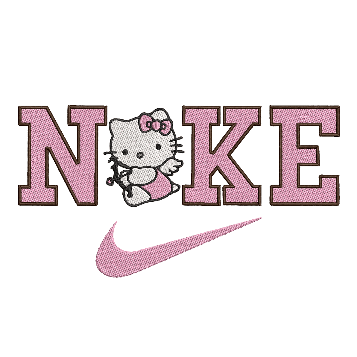 Nike and Hello Kitty 2- Embroidery Design - FineryEmbroidery