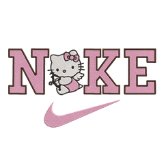 Nike and Hello Kitty 2- Embroidery Design - FineryEmbroidery