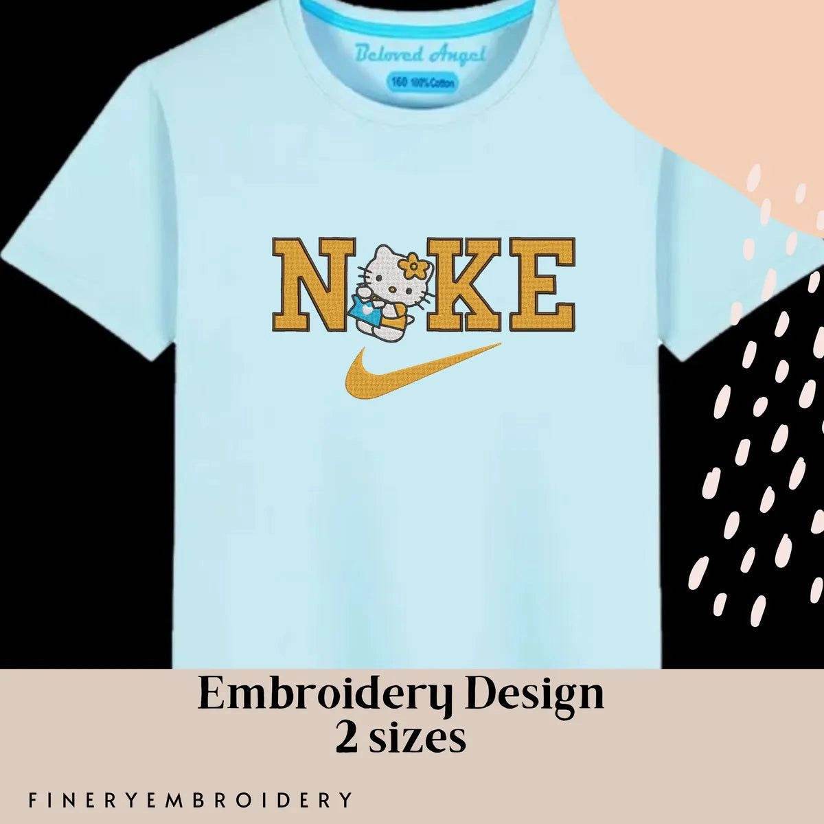 Nike and Hello Kitty 3 - Embroidery Design - FineryEmbroidery