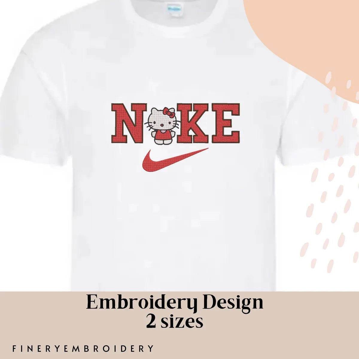 Nike and Hello Kitty 4 - Embroidery Design - FineryEmbroidery