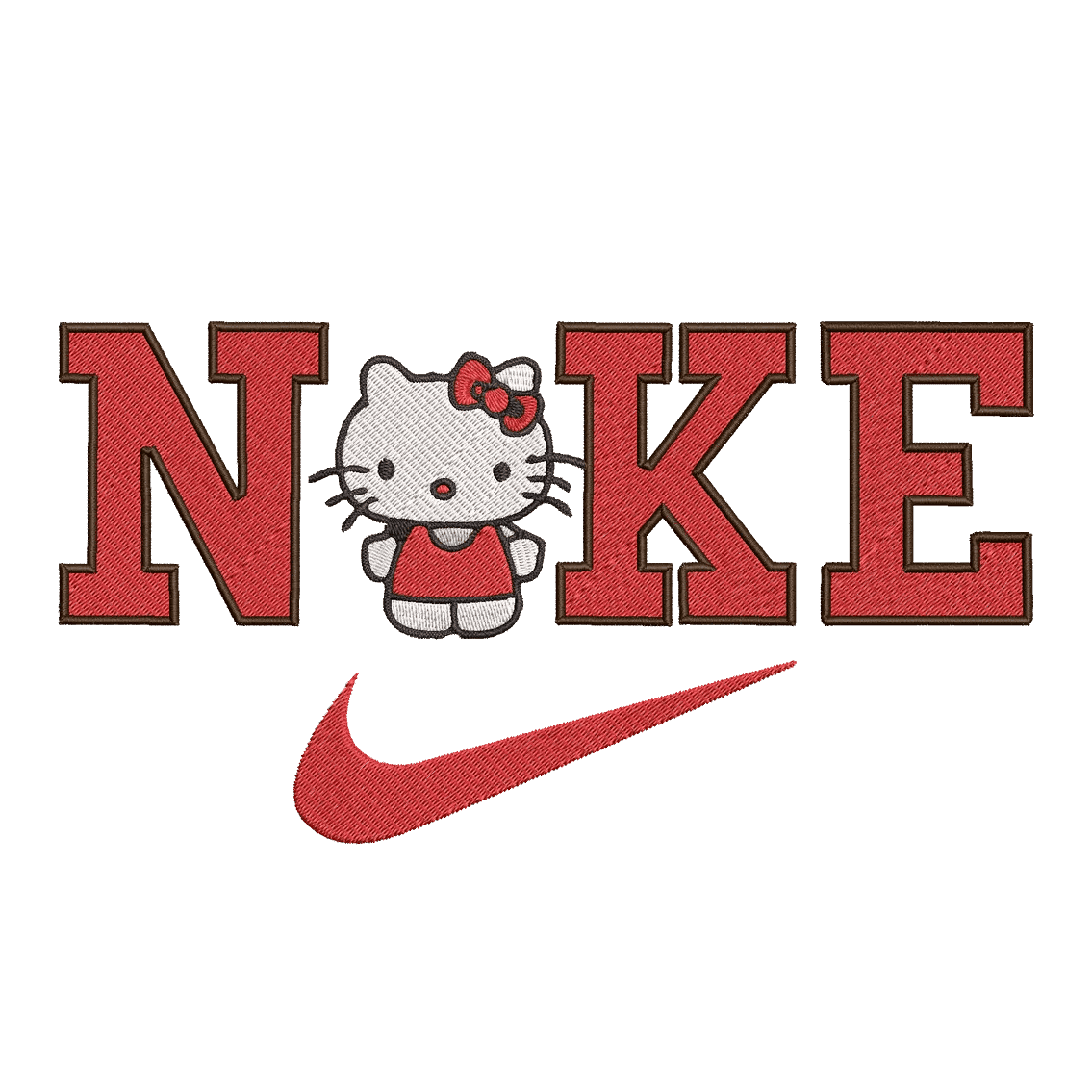 Nike and Hello Kitty 4 - Embroidery Design - FineryEmbroidery