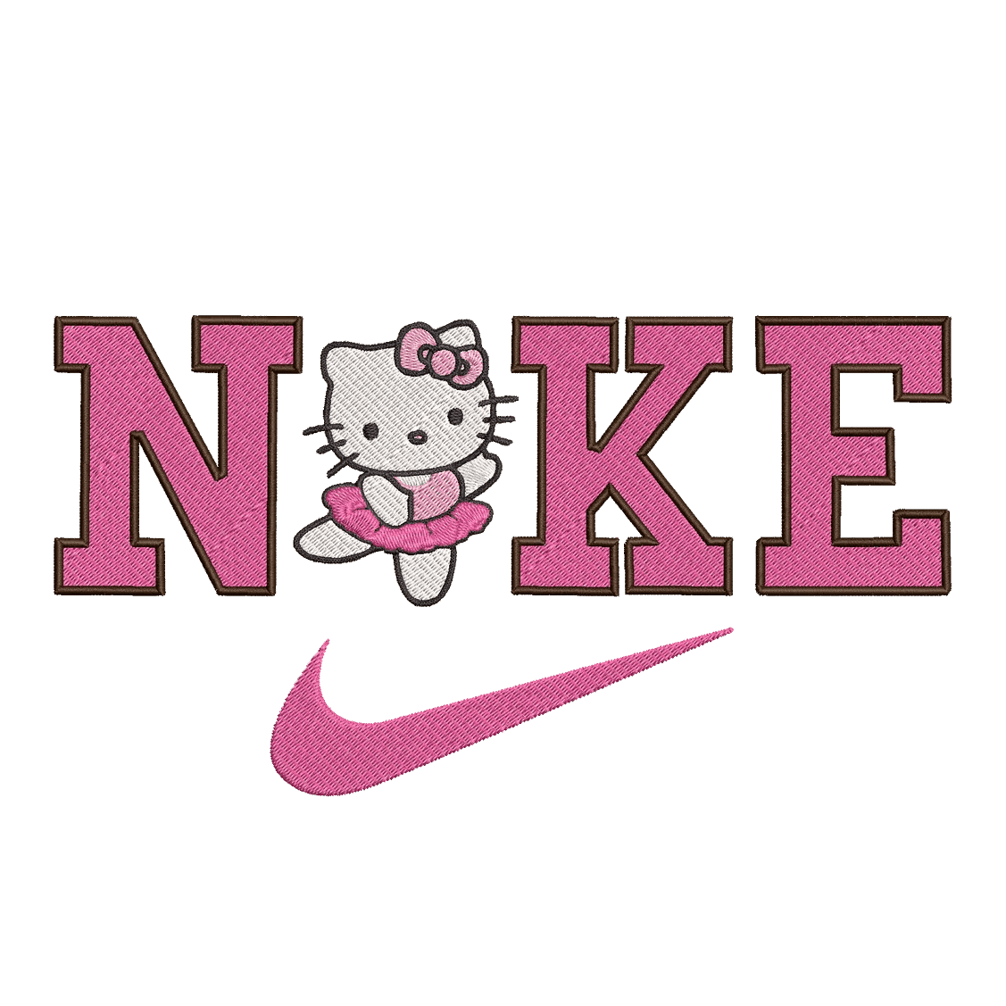 Nike and Hello Kitty 5 - Embroidery Design - FineryEmbroidery