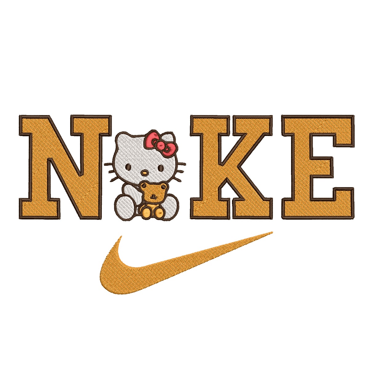 Nike and Hello Kitty 6 - Embroidery Design - FineryEmbroidery