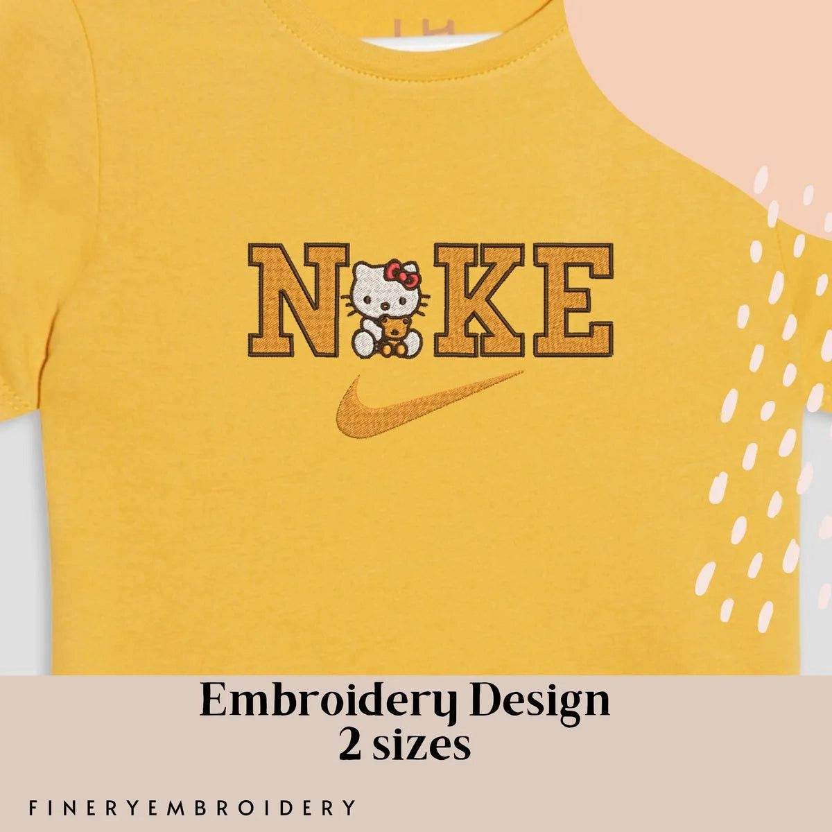 Nike and Hello Kitty 6 - Embroidery Design - FineryEmbroidery