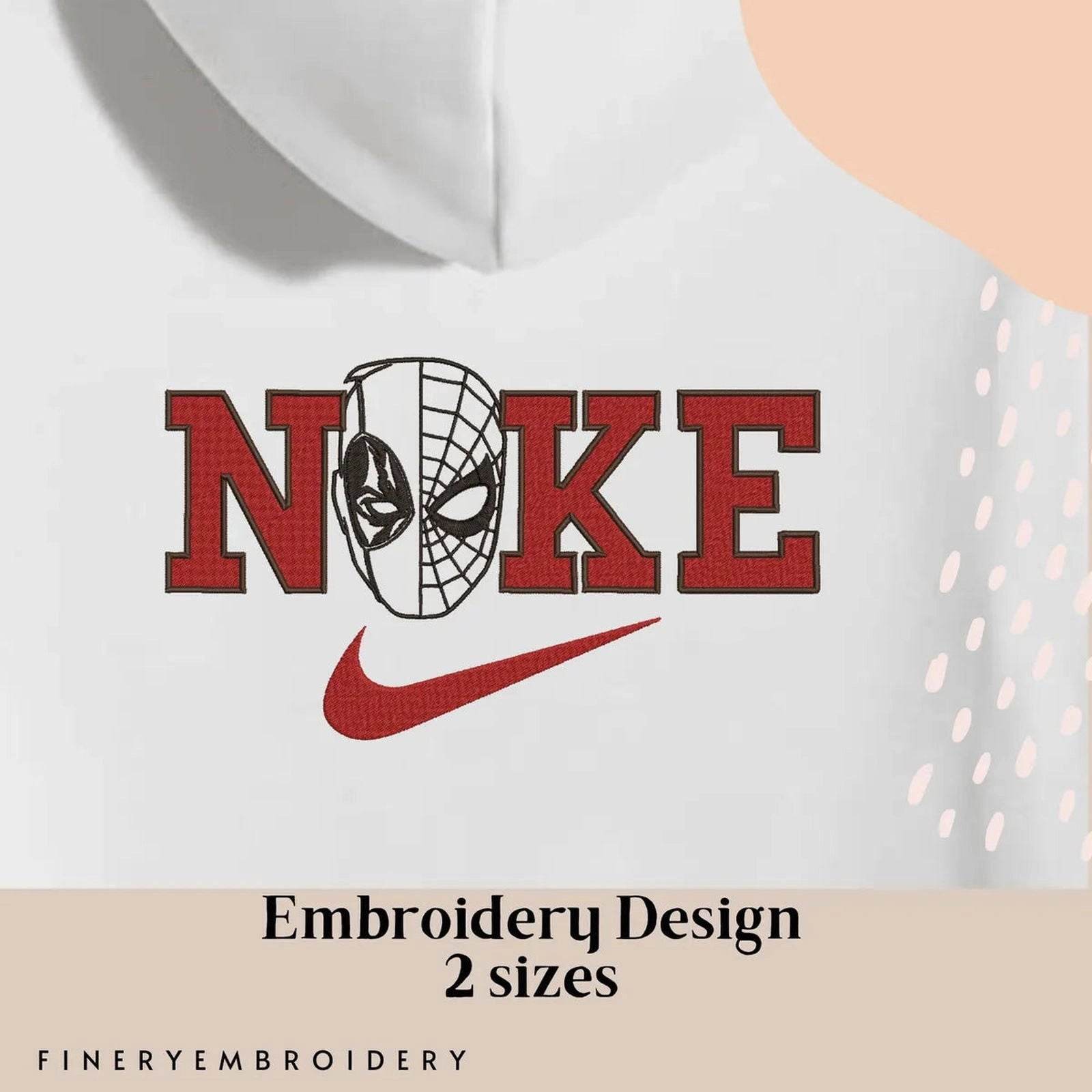 Nike and Spiderman 2 - Embroidery Design - FineryEmbroidery