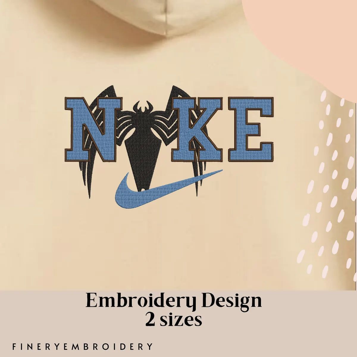 Nike and Spiderman 3 - Embroidery Design - FineryEmbroidery