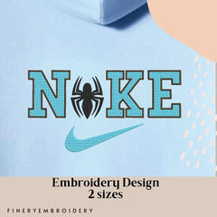 Nike and Spiderman 4 - Embroidery Design - FineryEmbroidery