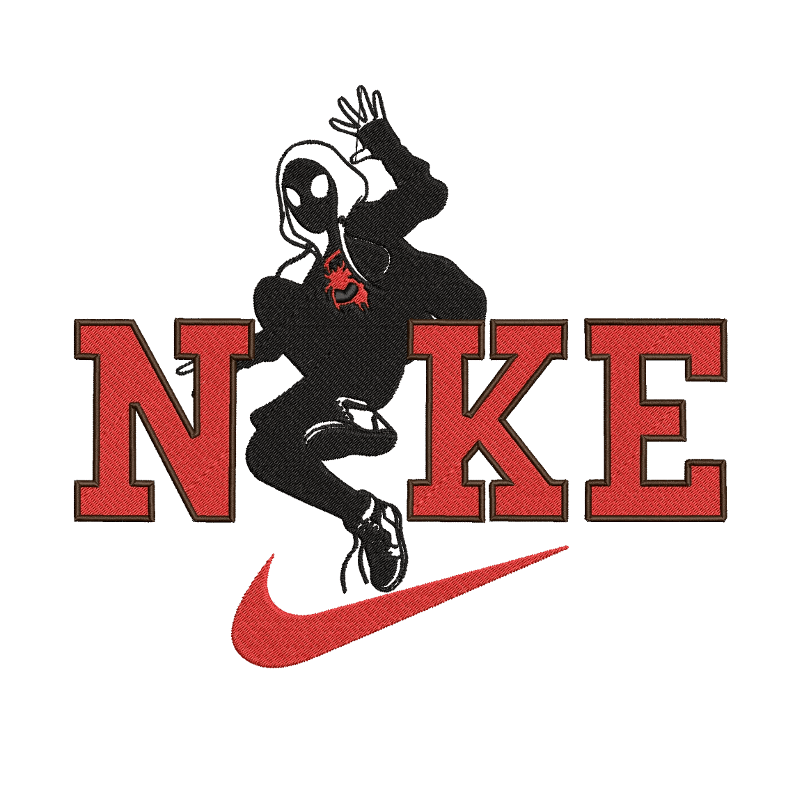 Nike and Spiderman 5 - Embroidery Design - FineryEmbroidery