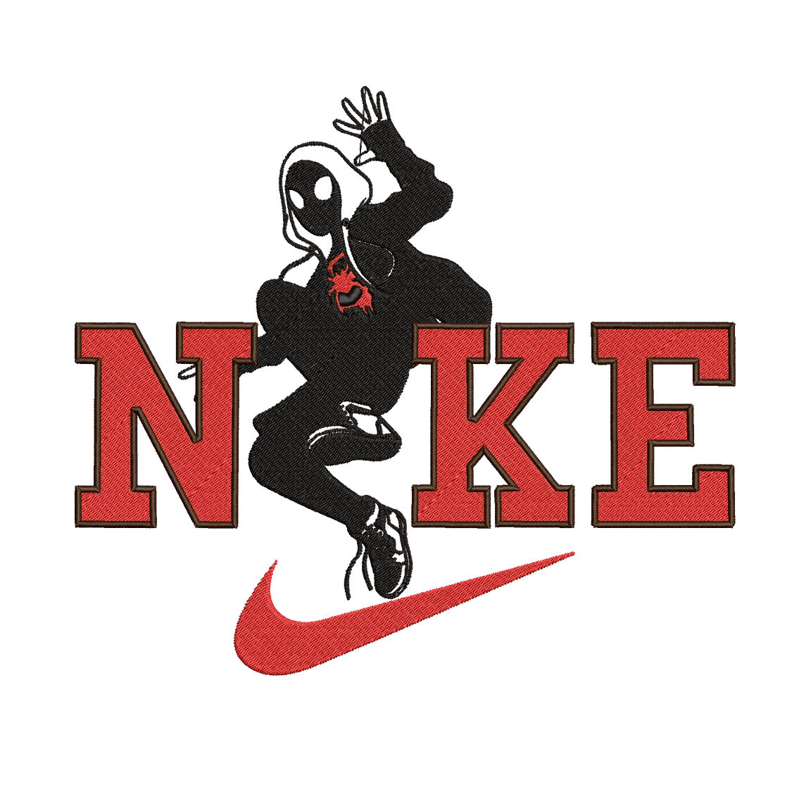 Nike and Spiderman 5 - Embroidery Design - FineryEmbroidery