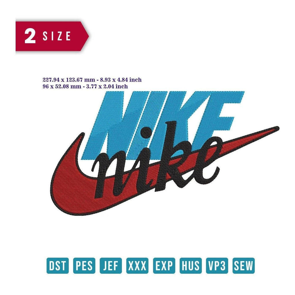 Nike custom logo Embroidery Design – Instant download