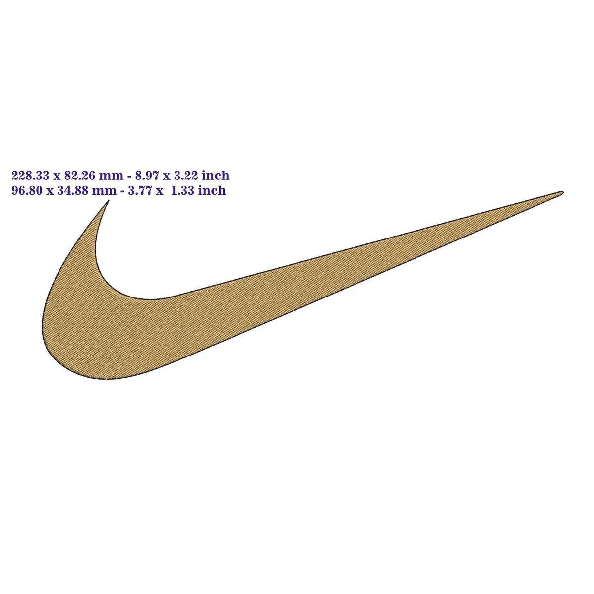 Nike gold logo - Embroidery Design - FineryEmbroidery