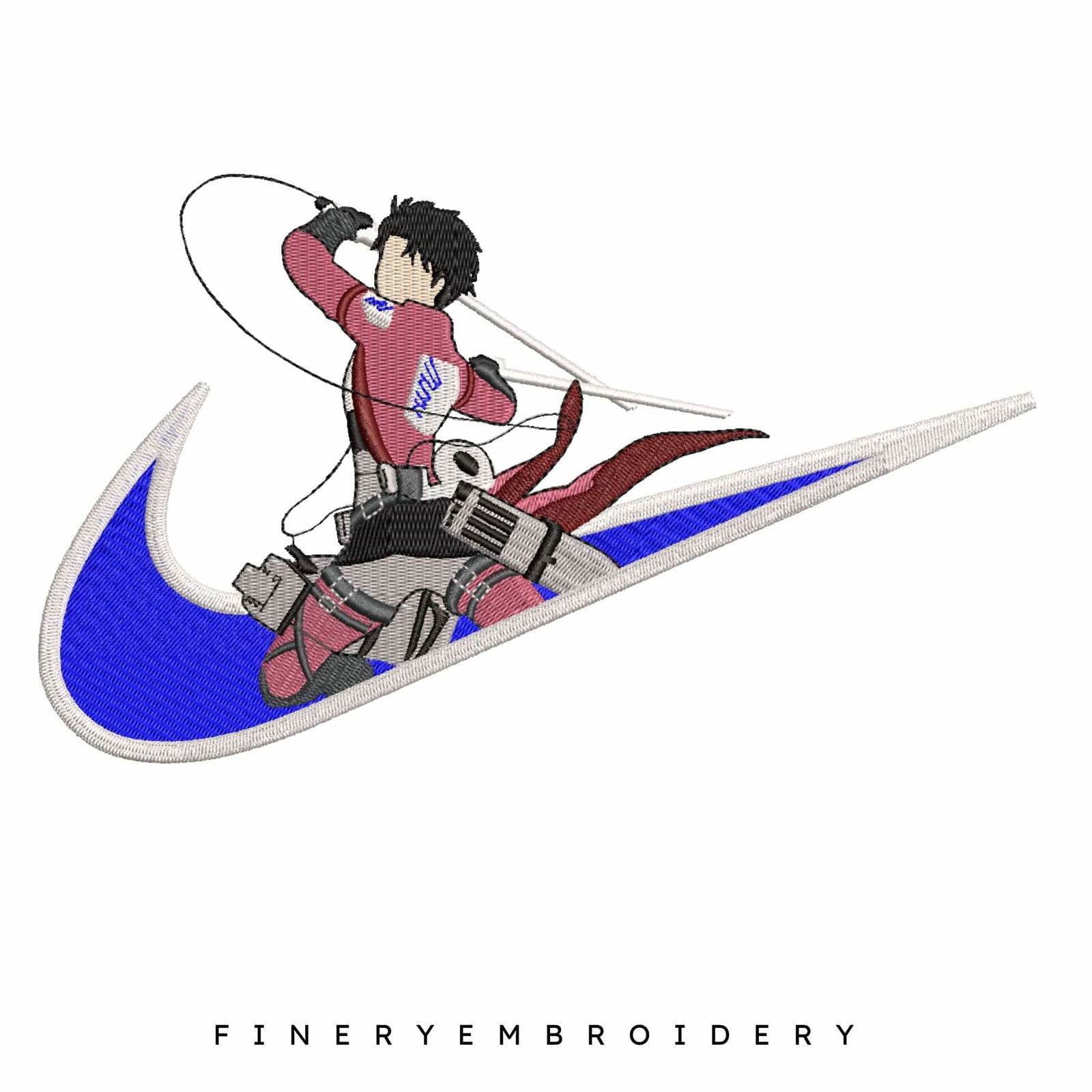 Nike levi Ackerman - Attack on Titan - Embroidery Design - FineryEmbroidery
