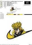 Dio Brando Nike Swoosh Embroidery Design – JoJo’s Bizarre Adventure