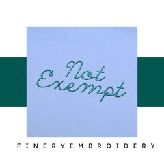 Not Exempt Embroidery alphabet Font Set