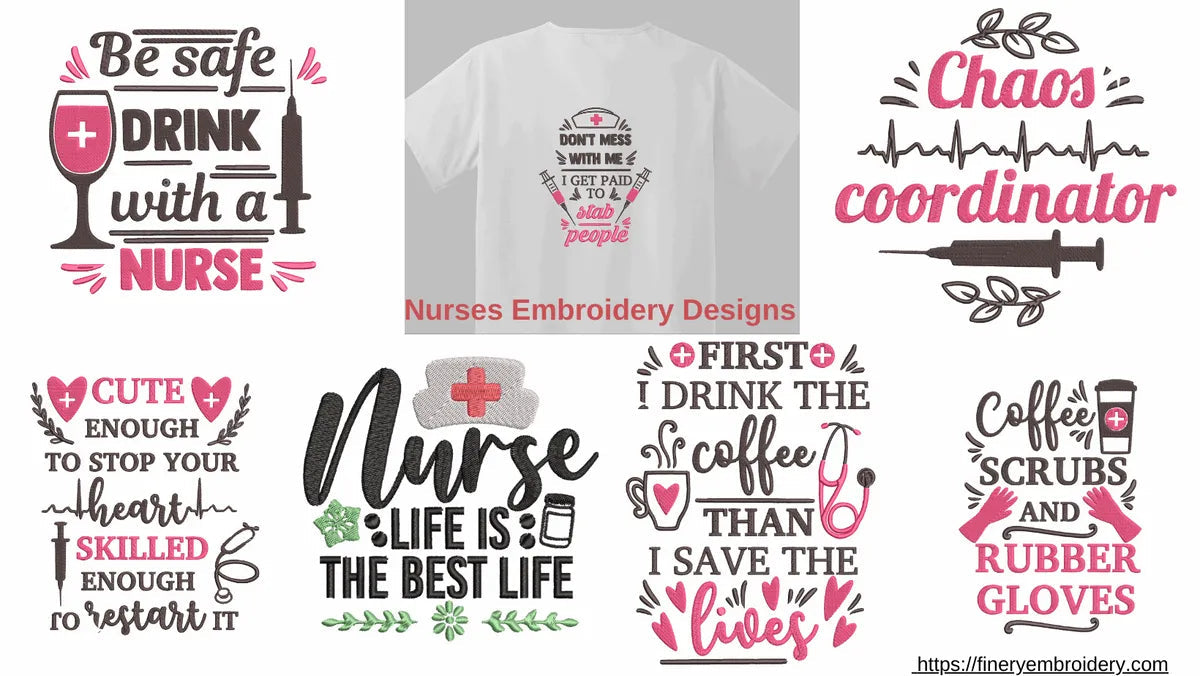 Nurses Collection 2 - Pack of 25 Designs - Embroidery Design FineryEmbroidery