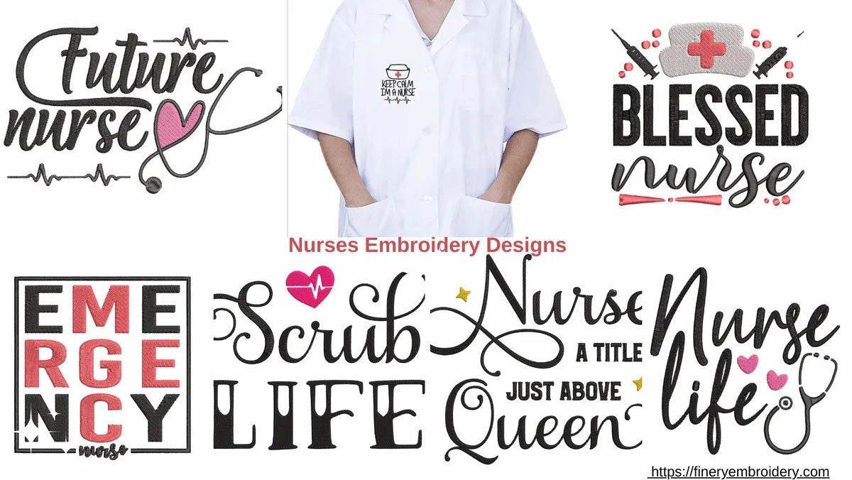Nurses Collection - Pack of 25 Designs - Embroidery Design - FineryEmbroidery