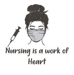 Nursing is a work of heart - Embroidery Design - FineryEmbroidery
