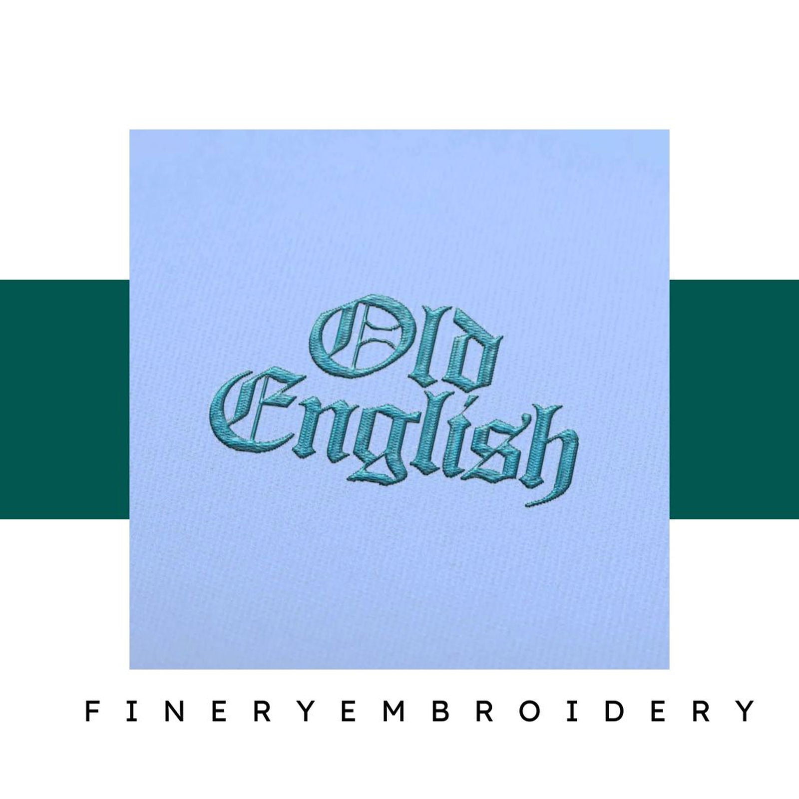 Old English Embroidery alphabet Font Set - FineryEmbroidery